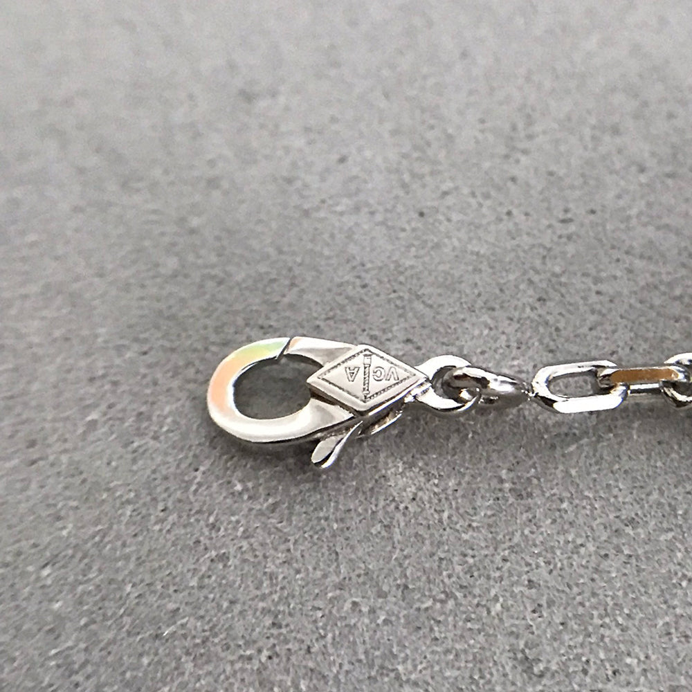 Clover Five Motif Bracelet - Black Silver
