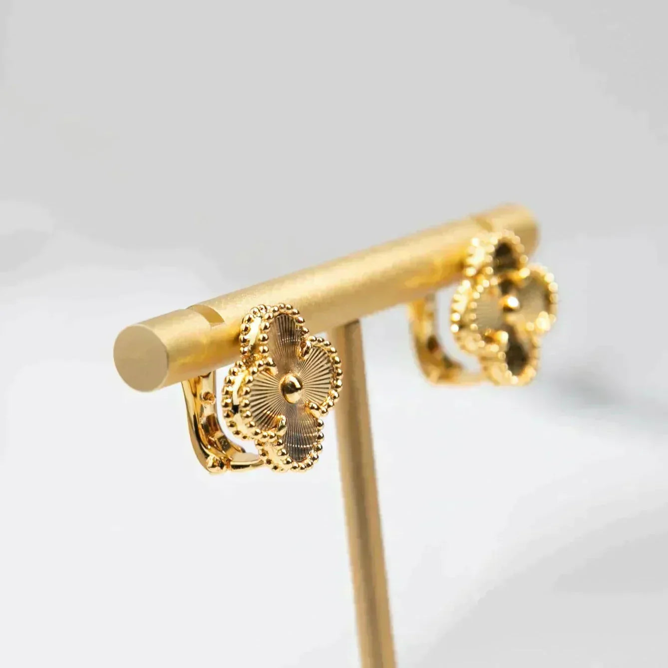 Ohrstecker Kleeblatt-Motiv - Gold