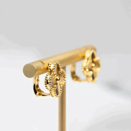 Ohrstecker Kleeblatt-Motiv - Gold