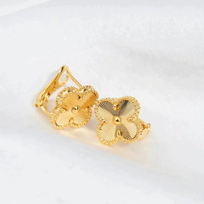Ohrstecker Kleeblatt-Motiv - Gold