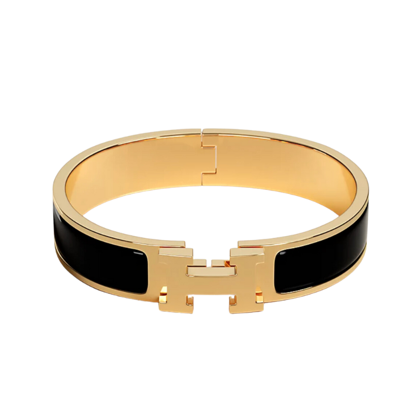 Classic H Bangle Bracelet - Black Gold