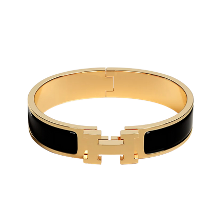 Classic H Bangle Bracelet - Black Gold
