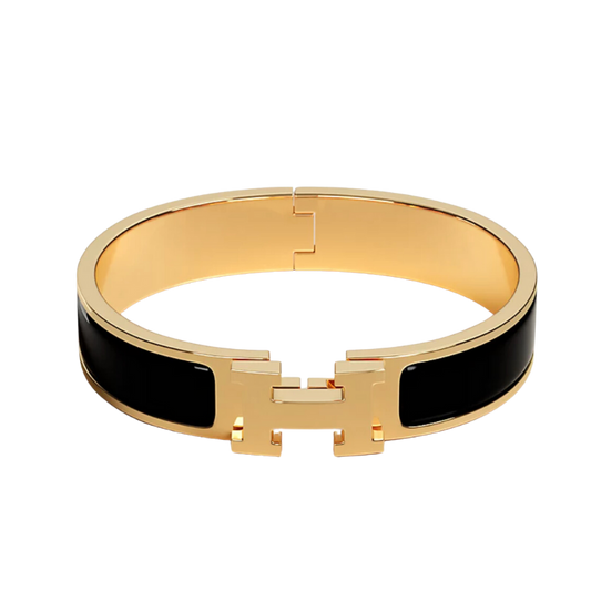 Classic H Bangle Bracelet - Black Gold