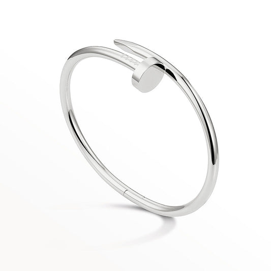 Classic Nail Bangle Silver