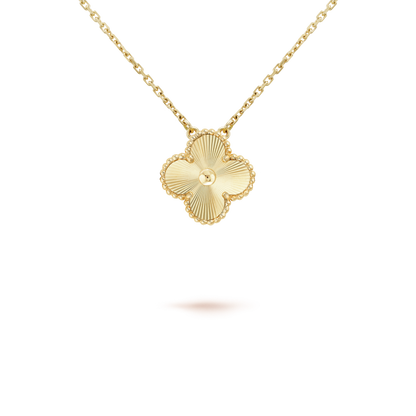 Kleeblatt-Anhänger-Halskette - Gold
