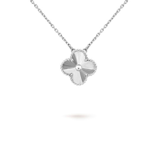 Kleeblatt-Motiv-Halskette – Silber