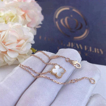 Armband Kleeblatt-Motiv - Weiß